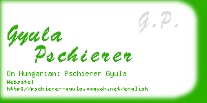 gyula pschierer business card